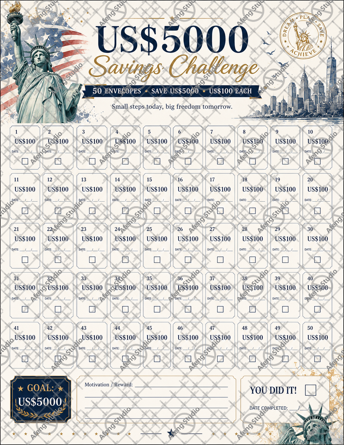 🇺🇸US$5000 Savings Challenge
