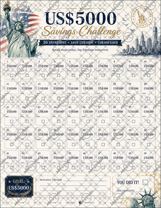 🇺🇸US$5000 Savings Challenge