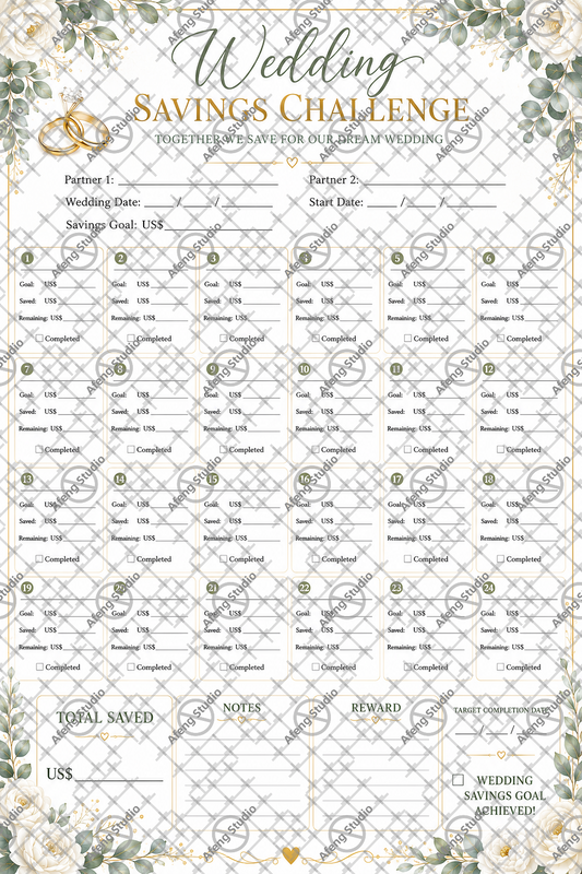 🇺🇸US$ WeddingSavings Challenge